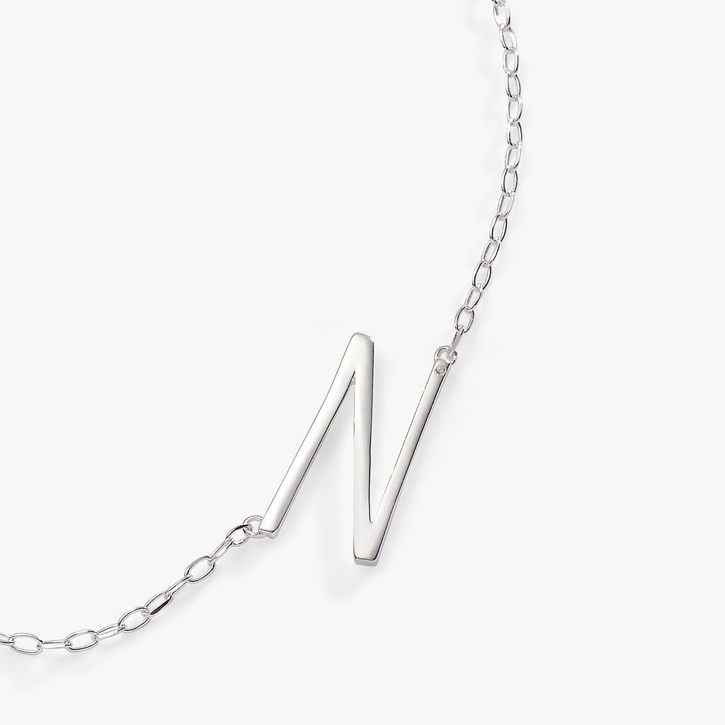 Initial N Precious Elongated Necklace ALEX AND ANI