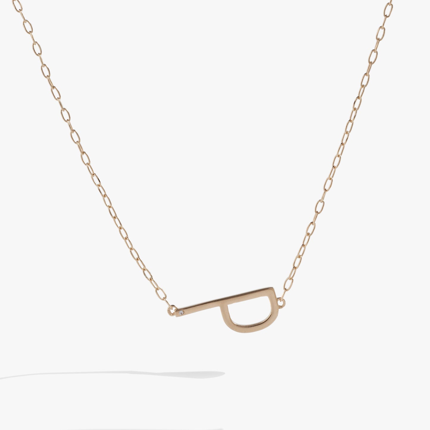 Initial P Precious Elongated Necklace ALEX AND ANI