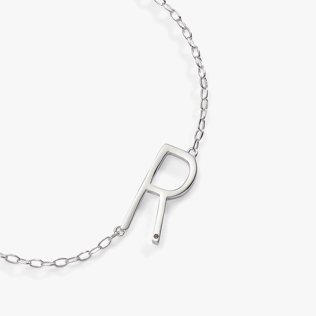 Initial R Precious Elongated Necklace ALEX AND ANI