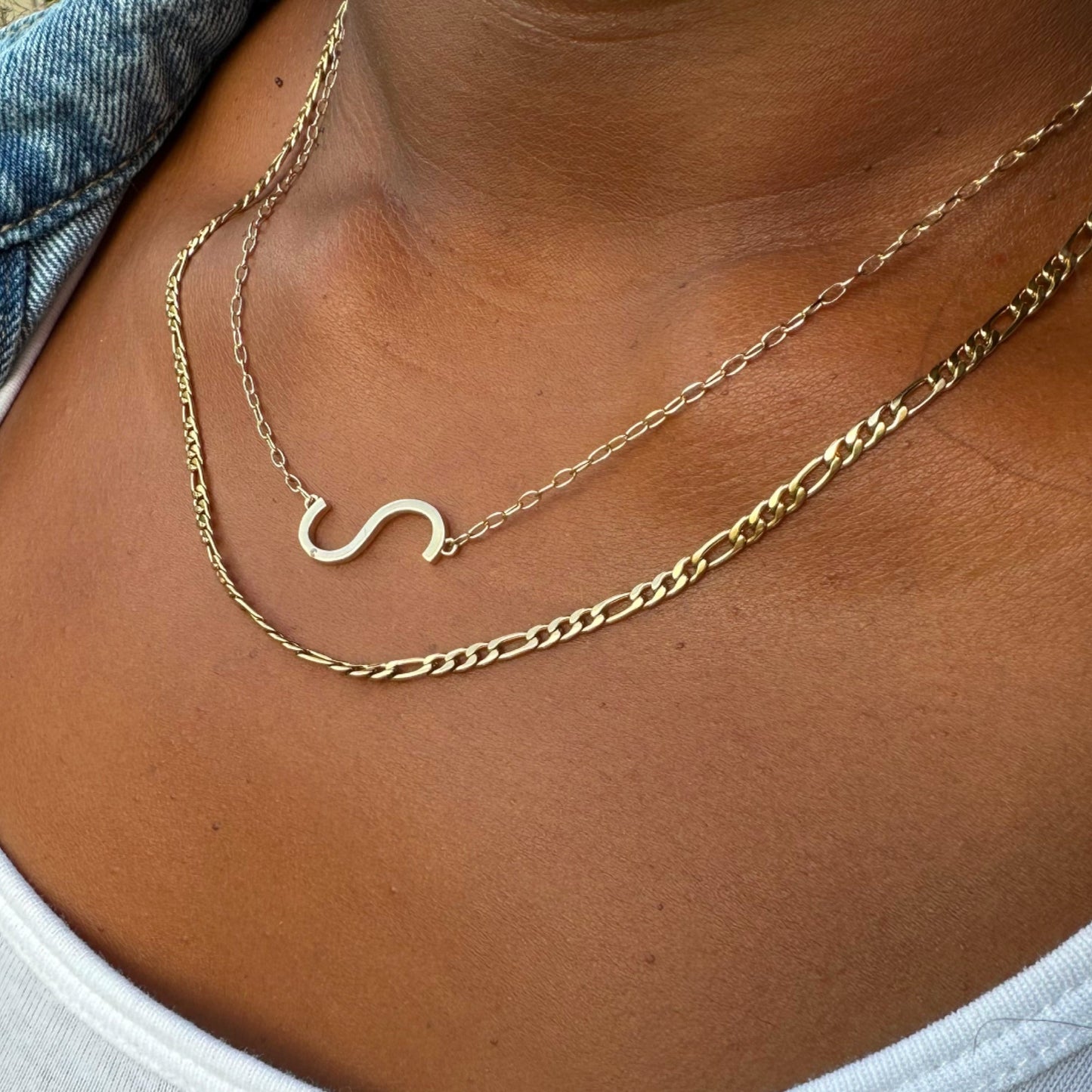 Initial S Precious Elongated Necklace ALEX AND ANI