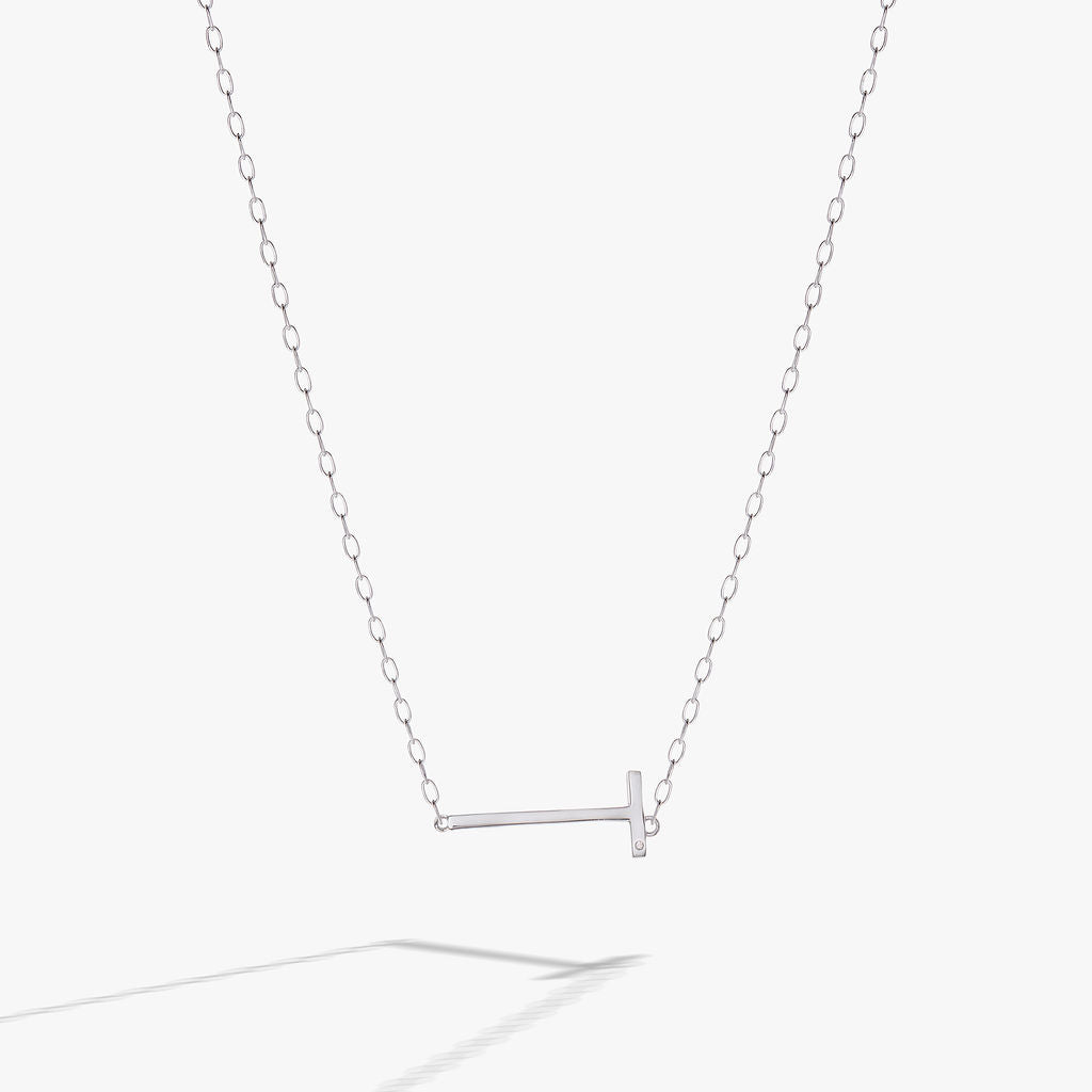 Initial T Precious Elongated Necklace ALEX AND ANI