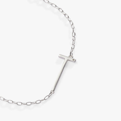 Initial T Precious Elongated Necklace ALEX AND ANI