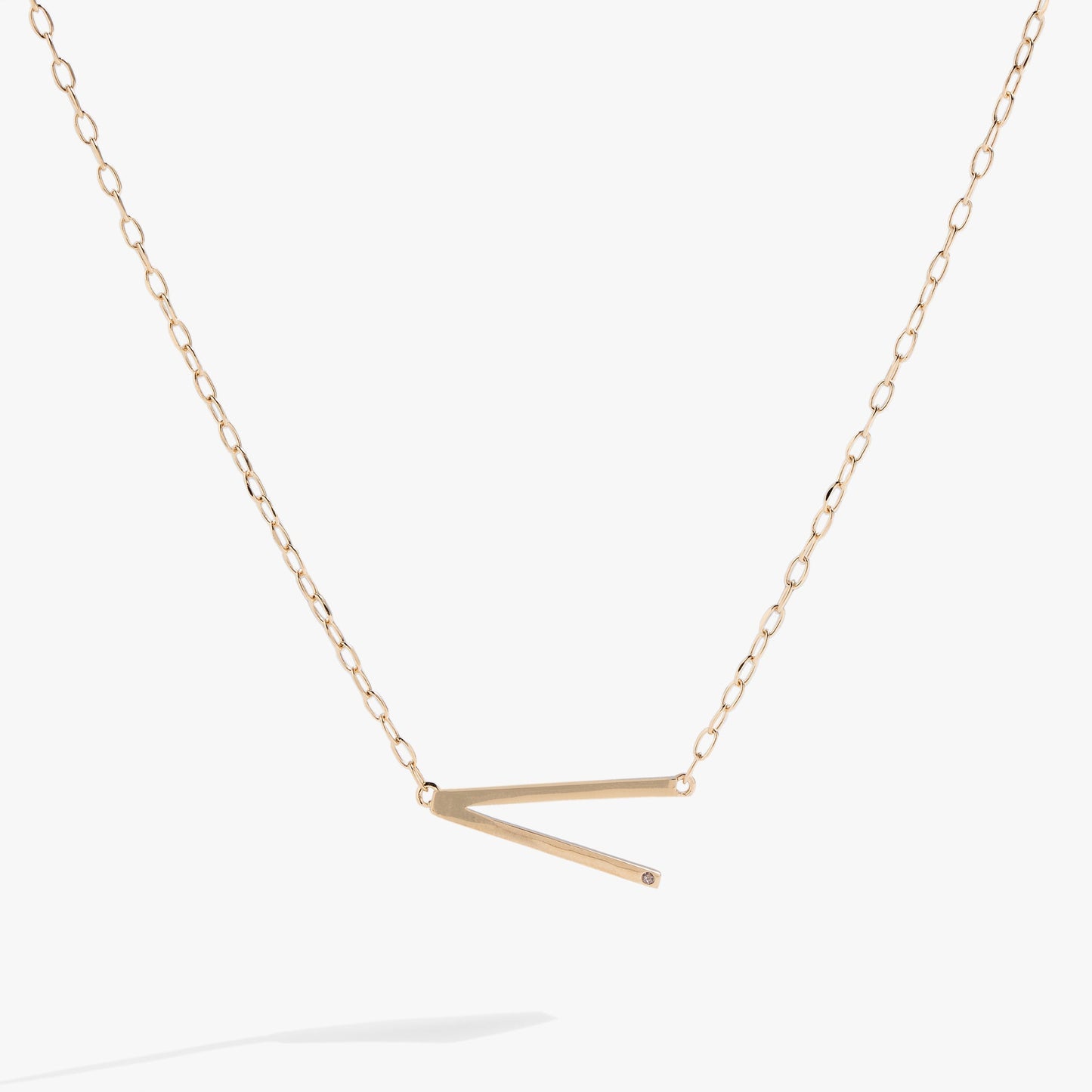 Initial V Precious Elongated Necklace ALEX AND ANI