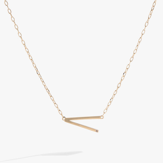 Initial V Precious Elongated Necklace ALEX AND ANI