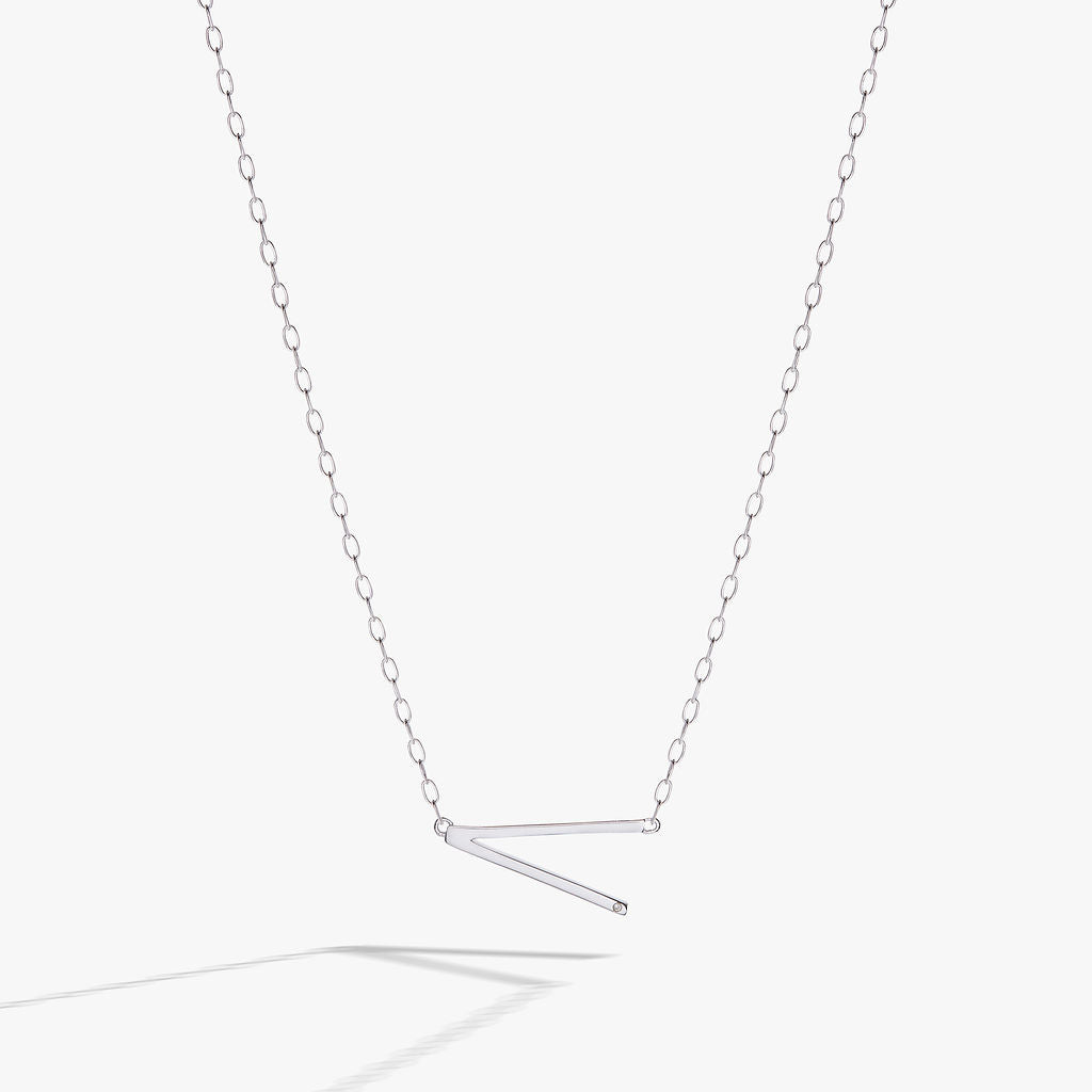 Initial V Precious Elongated Necklace ALEX AND ANI