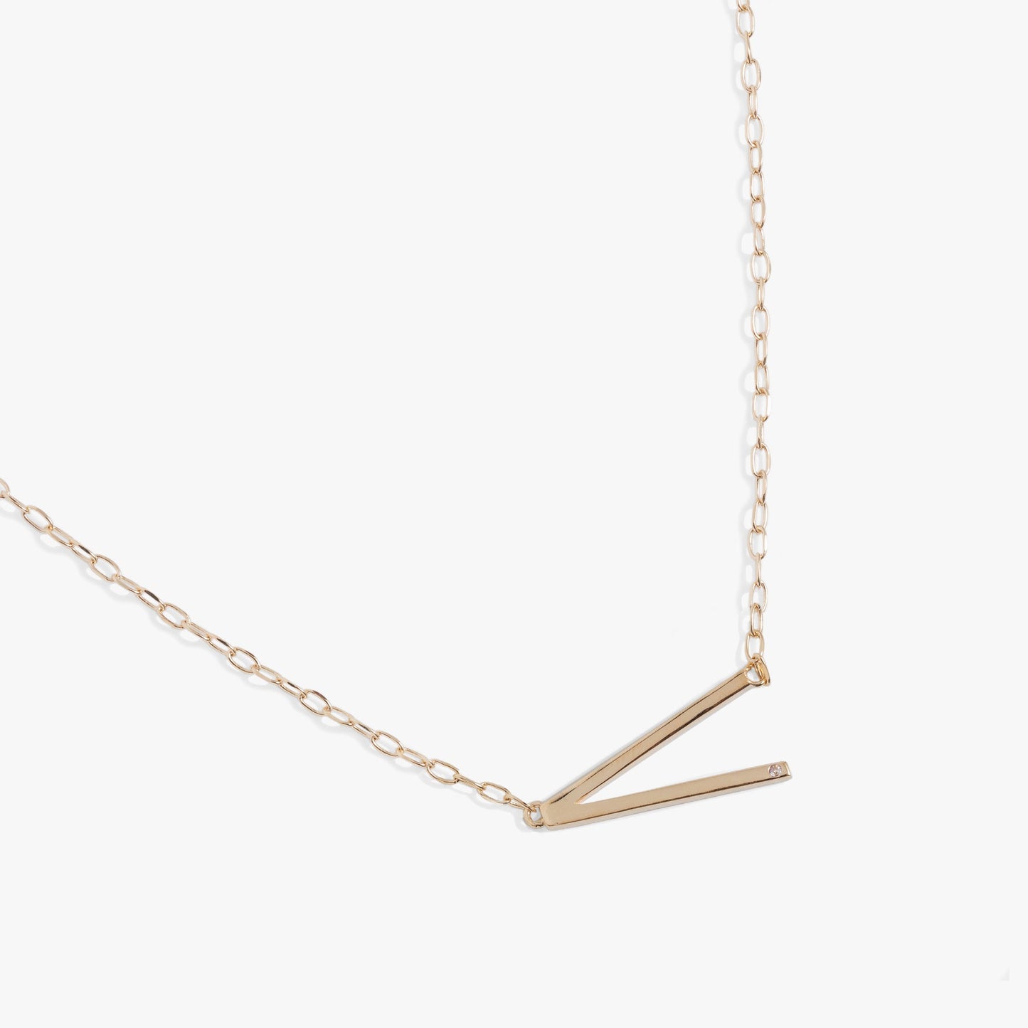 Initial V Precious Elongated Necklace ALEX AND ANI