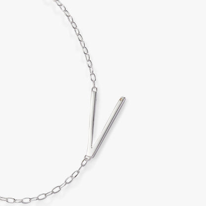 Initial V Precious Elongated Necklace ALEX AND ANI