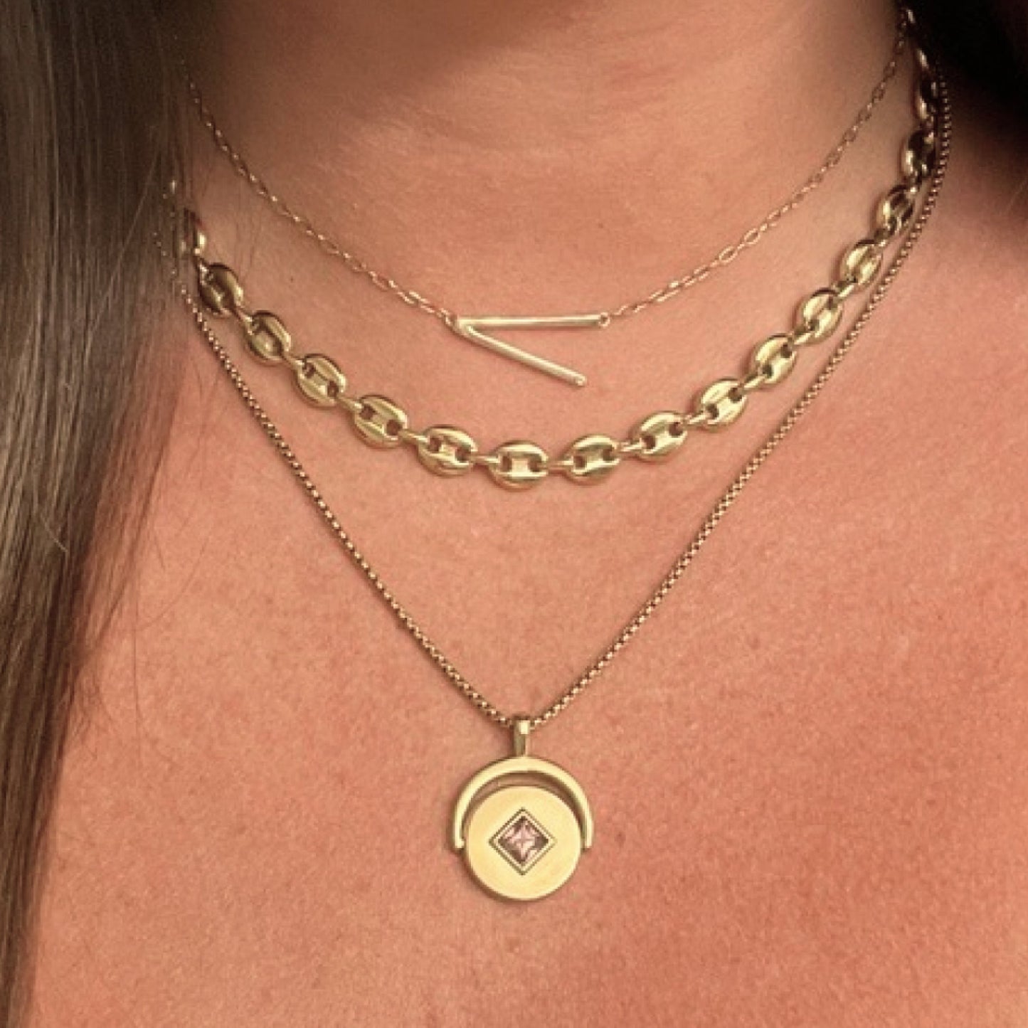 Initial V Precious Elongated Necklace ALEX AND ANI