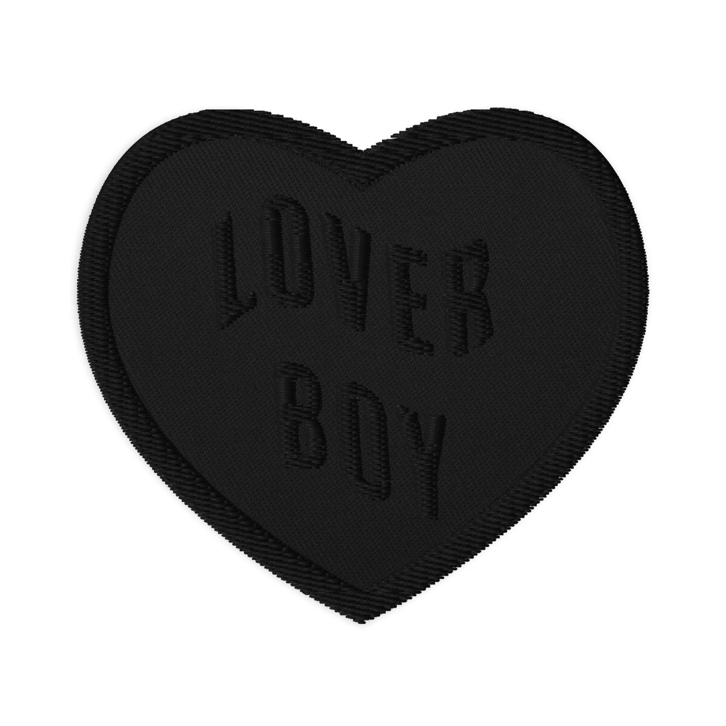 loverboy - embroidered monochromatic patch bywolfgang