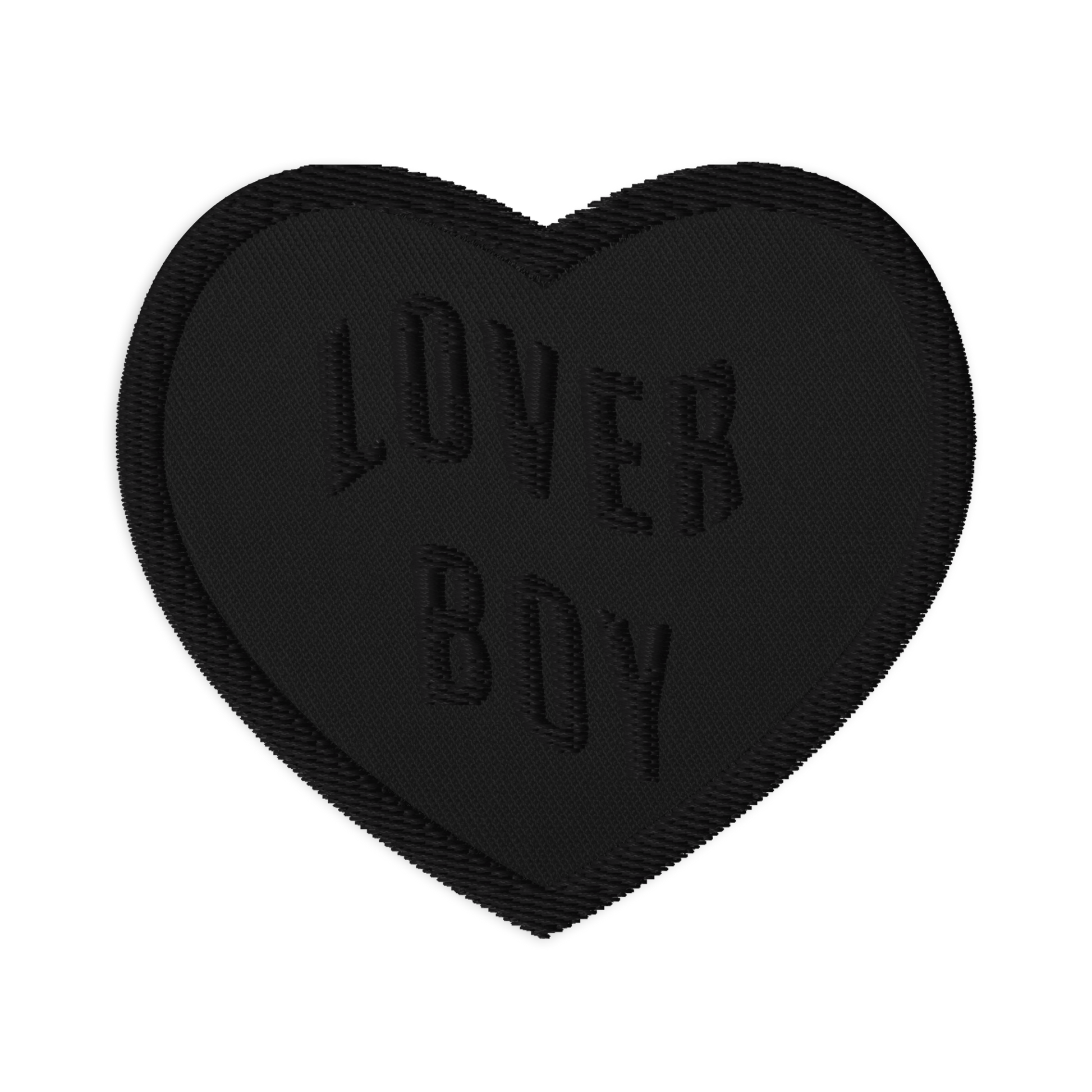 loverboy - embroidered monochromatic patch bywolfgang