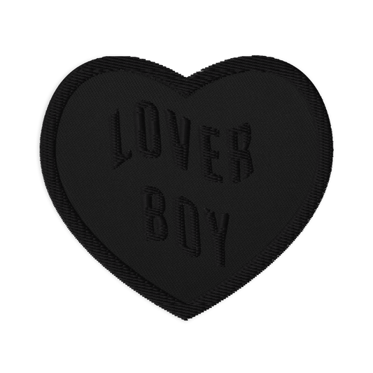 loverboy - embroidered monochromatic patch bywolfgang