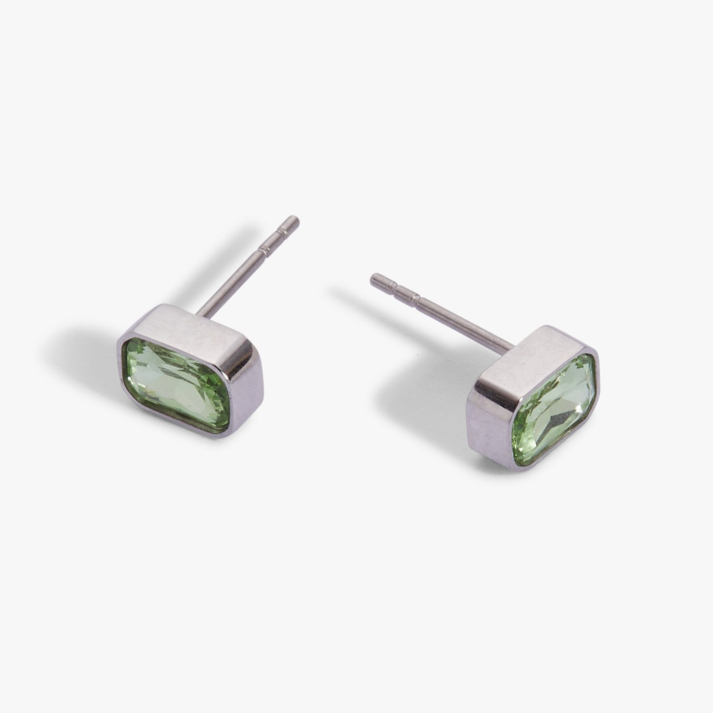 August Emerald-Cut Birthstone Stud Earrings ALEX AND ANI