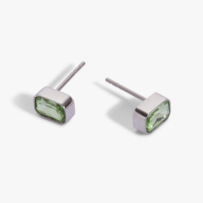 August Emerald-Cut Birthstone Stud Earrings ALEX AND ANI