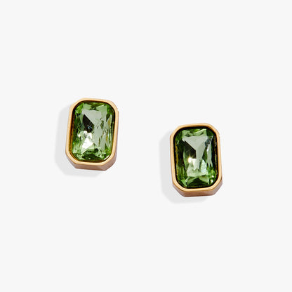August Emerald-Cut Birthstone Stud Earrings ALEX AND ANI