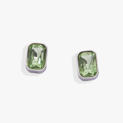 August Emerald-Cut Birthstone Stud Earrings ALEX AND ANI