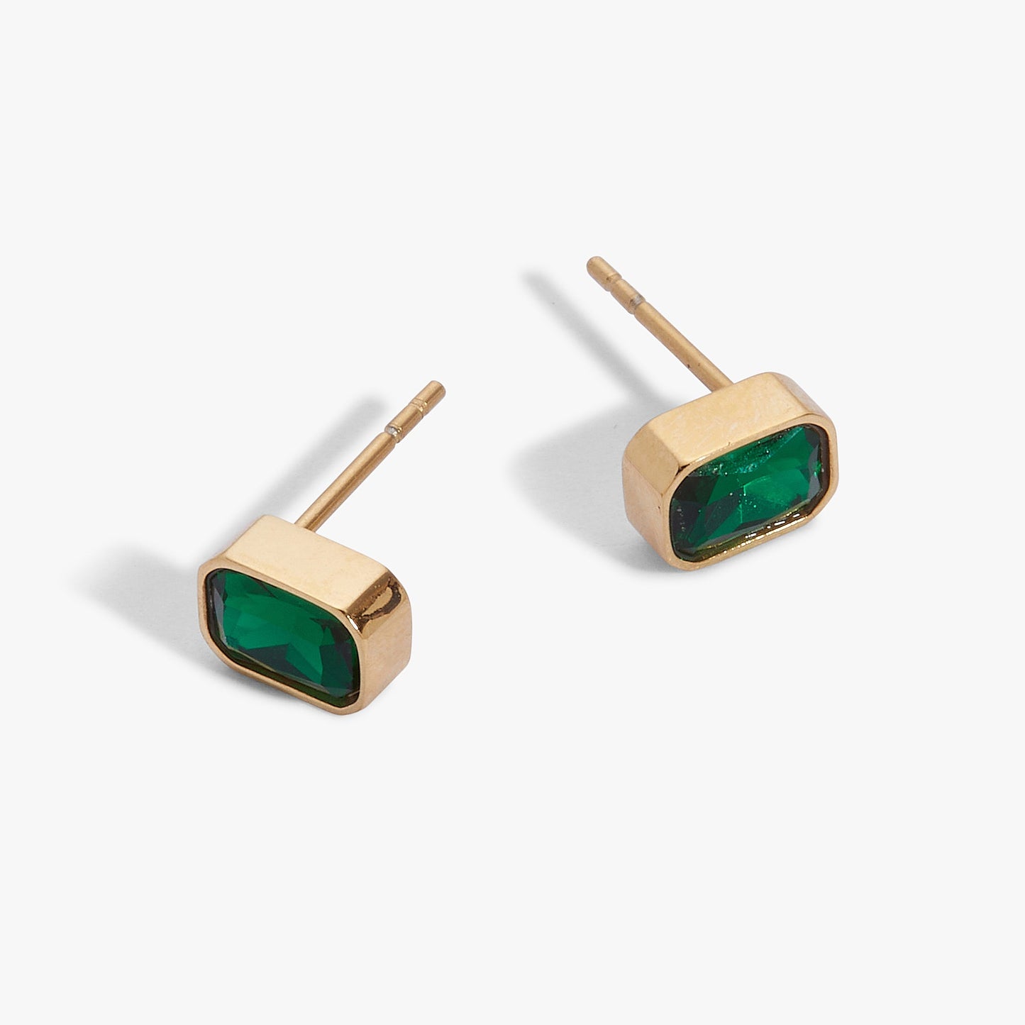 May Emerald-Cut Birthstone Stud Earrings ALEX AND ANI