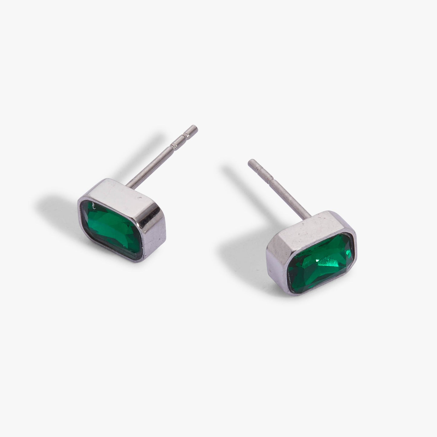 May Emerald-Cut Birthstone Stud Earrings ALEX AND ANI