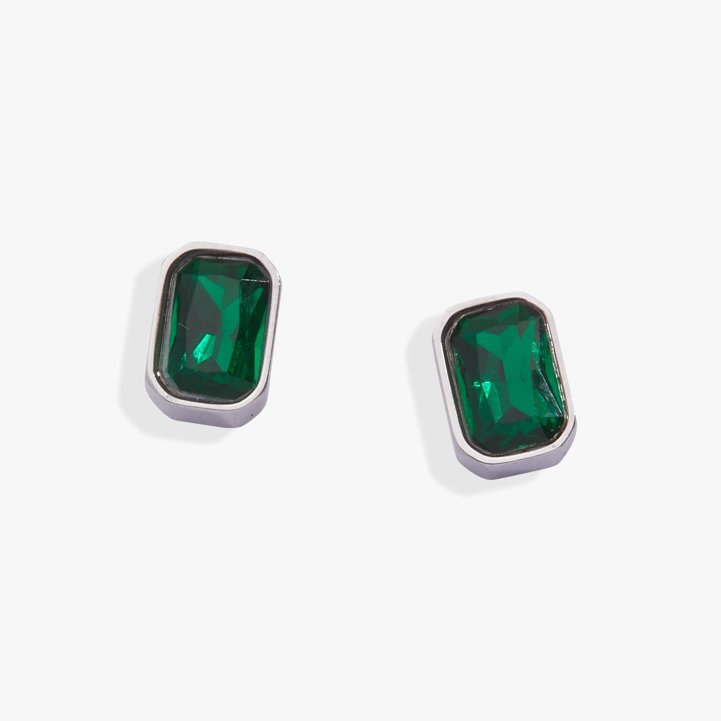 May Emerald-Cut Birthstone Stud Earrings ALEX AND ANI
