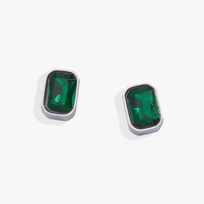 May Emerald-Cut Birthstone Stud Earrings ALEX AND ANI