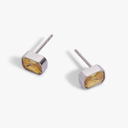 November Emerald-Cut Birthstone Stud Earrings ALEX AND ANI