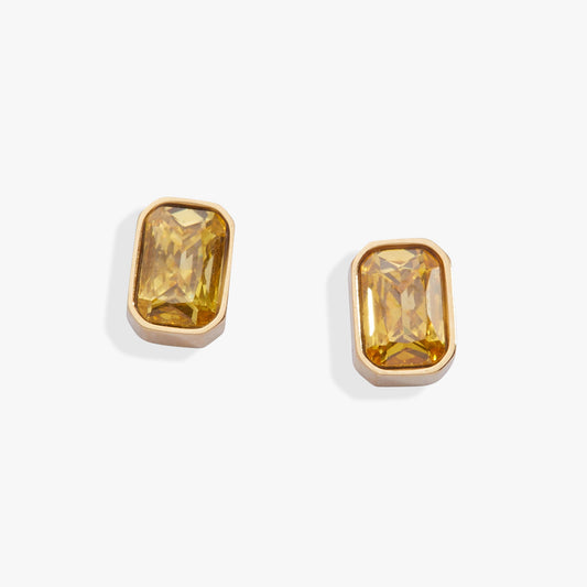 November Emerald-Cut Birthstone Stud Earrings ALEX AND ANI
