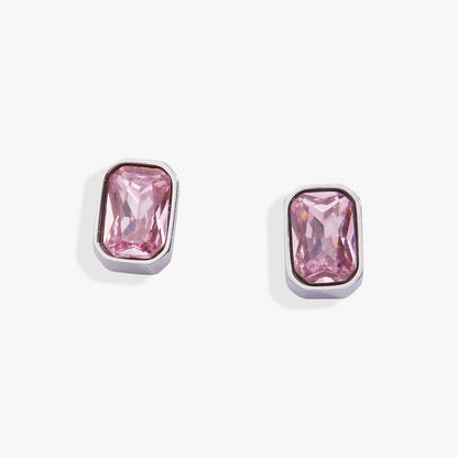 October Emerald-Cut Birthstone Stud Earrings ALEX AND ANI