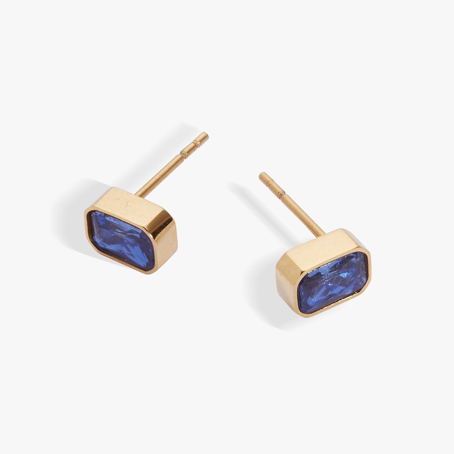 September Emerald-Cut Birthstone Stud Earrings ALEX AND ANI