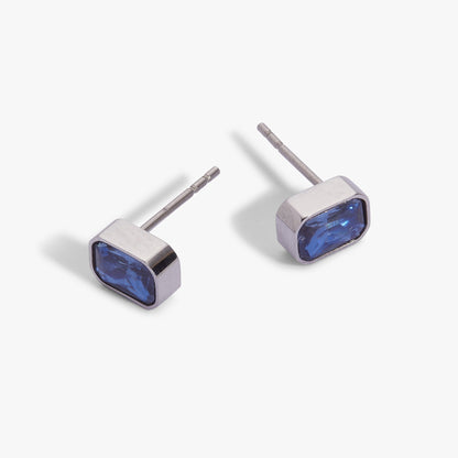 September Emerald-Cut Birthstone Stud Earrings ALEX AND ANI