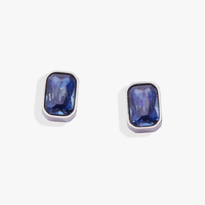 September Emerald-Cut Birthstone Stud Earrings ALEX AND ANI