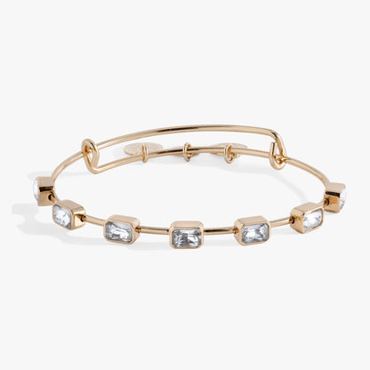April Birthstone Emerald Cut Bangle ALEX AND ANI