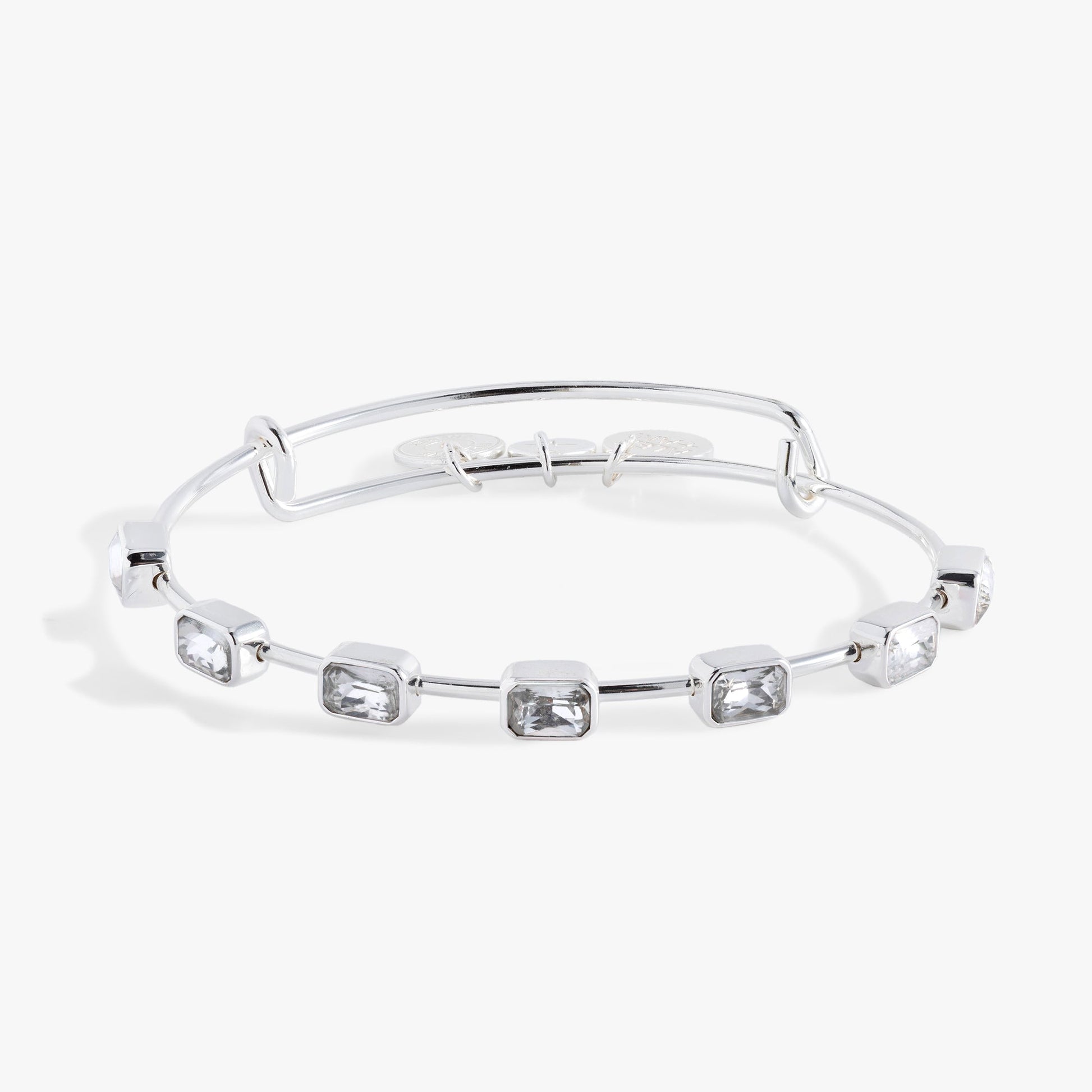 April Birthstone Emerald Cut Bangle ALEX AND ANI