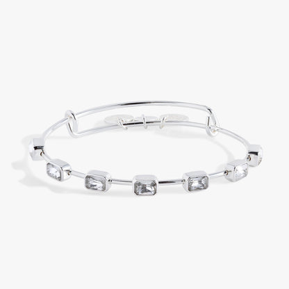 April Birthstone Emerald Cut Bangle ALEX AND ANI