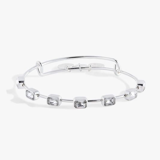 April Birthstone Emerald Cut Bangle ALEX AND ANI