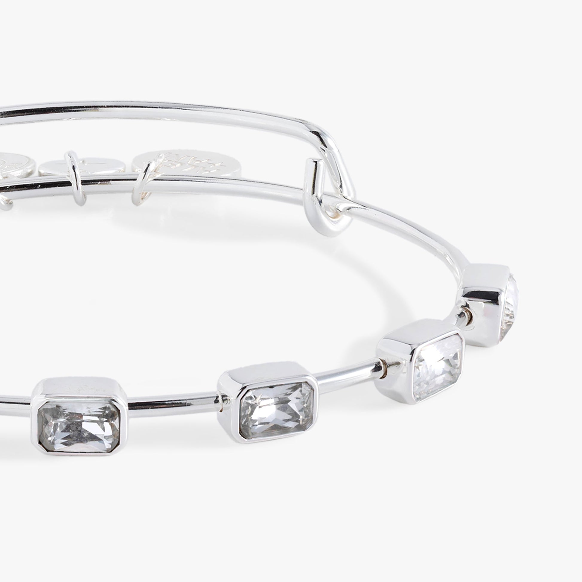 April Birthstone Emerald Cut Bangle ALEX AND ANI