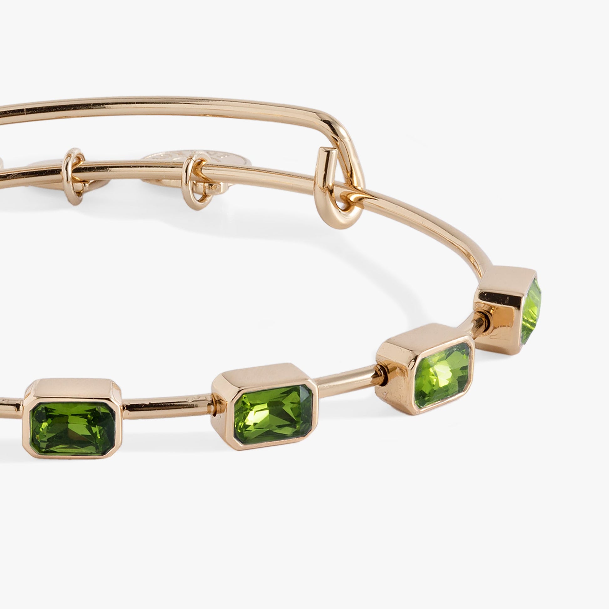 August Birthstone Emerald Cut Bangle ALEX AND ANI