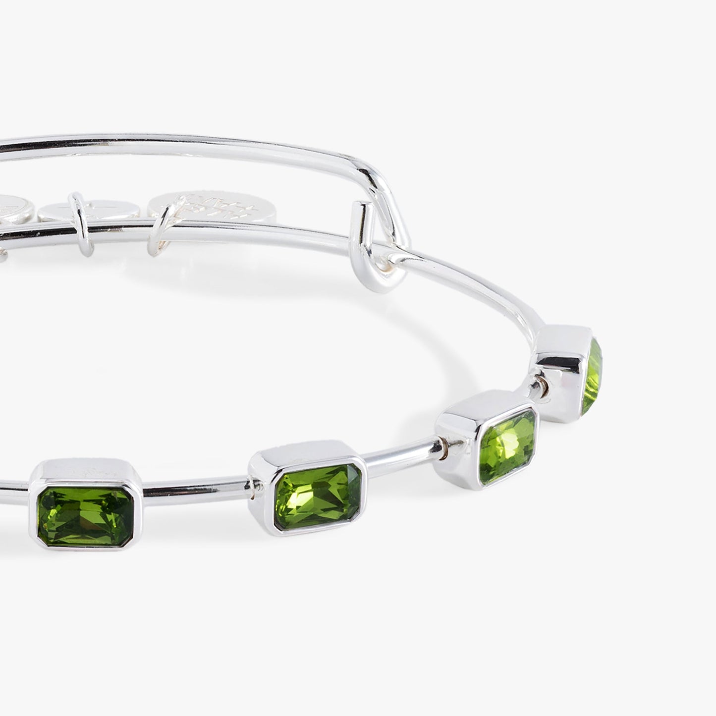 August Birthstone Emerald Cut Bangle ALEX AND ANI
