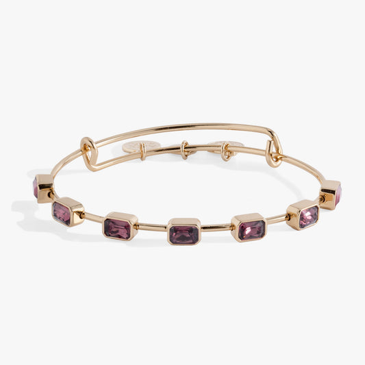February Birthstone Emerald Cut Bangle ALEX AND ANI