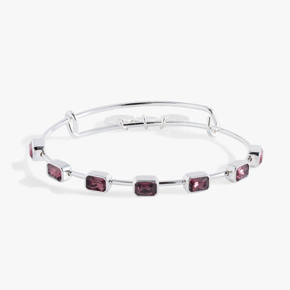 February Birthstone Emerald Cut Bangle ALEX AND ANI