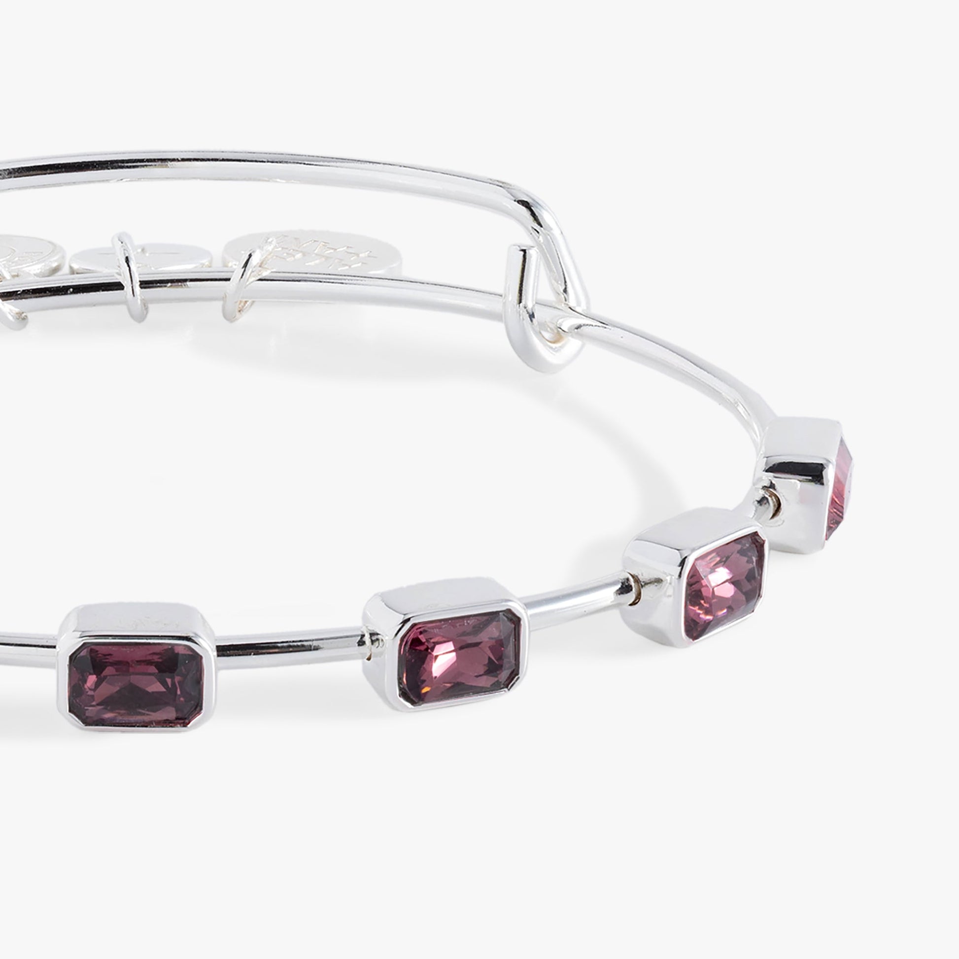 February Birthstone Emerald Cut Bangle ALEX AND ANI