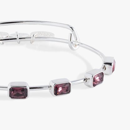 February Birthstone Emerald Cut Bangle ALEX AND ANI