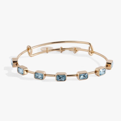 March Birthstone Emerald Cut Bangle ALEX AND ANI