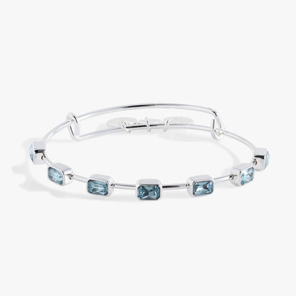 March Birthstone Emerald Cut Bangle ALEX AND ANI