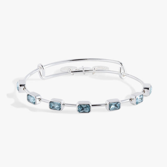 March Birthstone Emerald Cut Bangle ALEX AND ANI