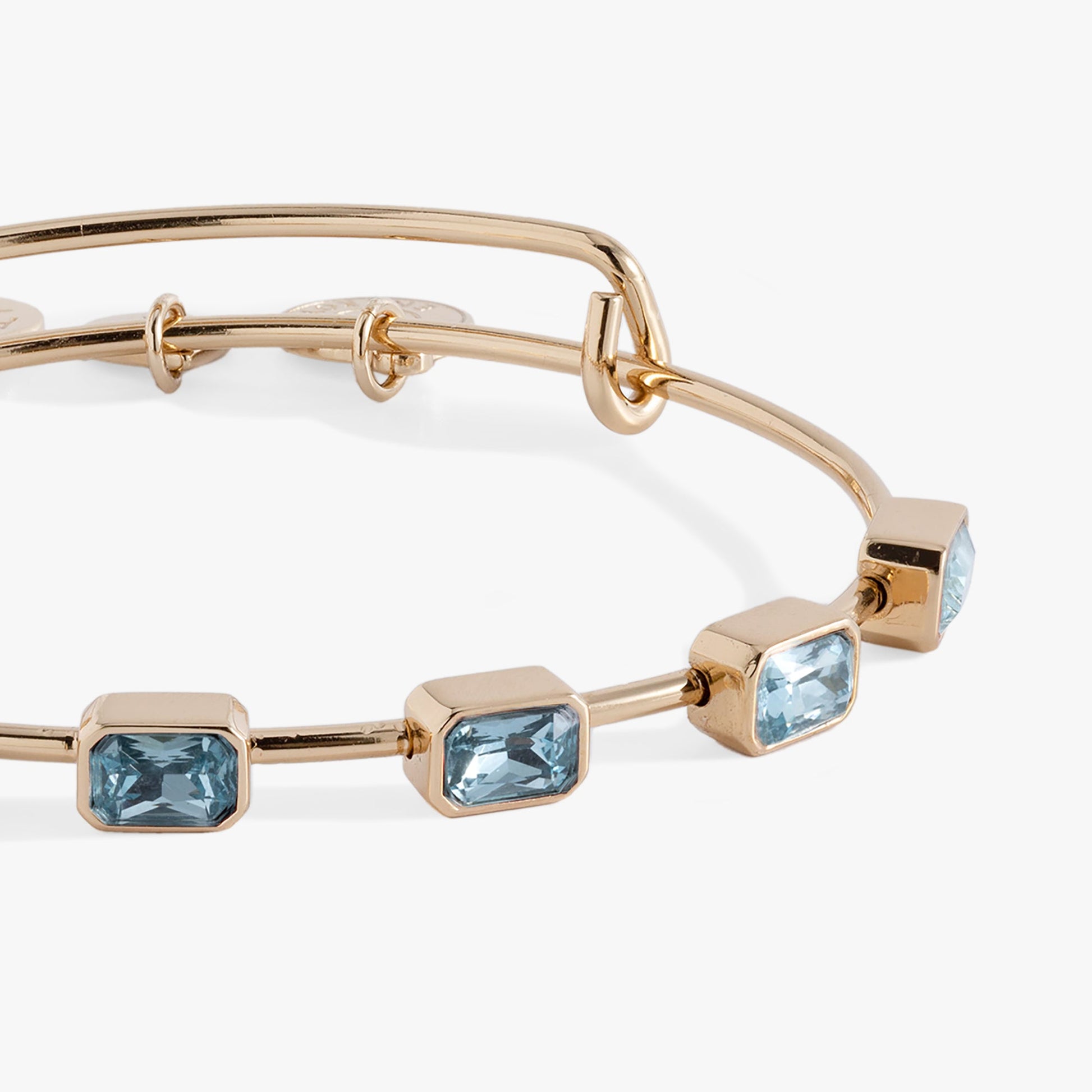 March Birthstone Emerald Cut Bangle ALEX AND ANI