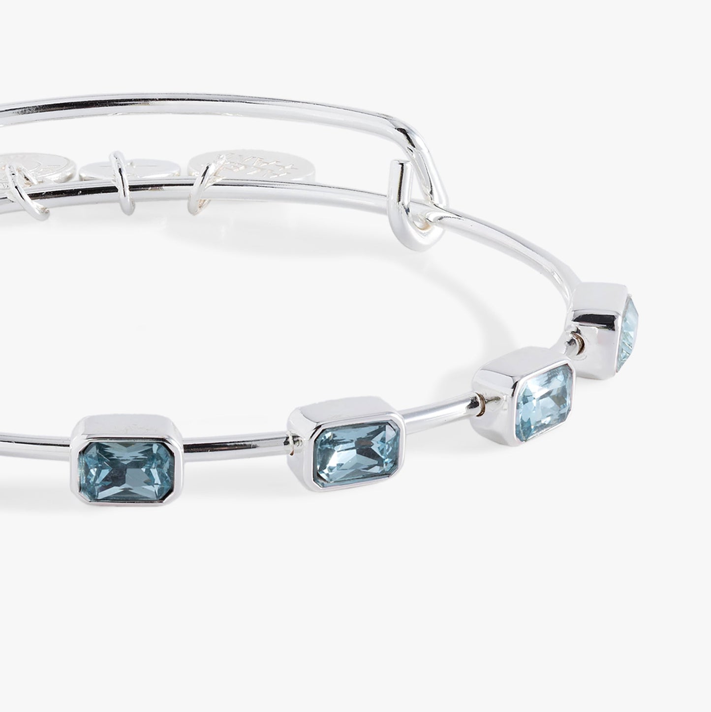 March Birthstone Emerald Cut Bangle ALEX AND ANI