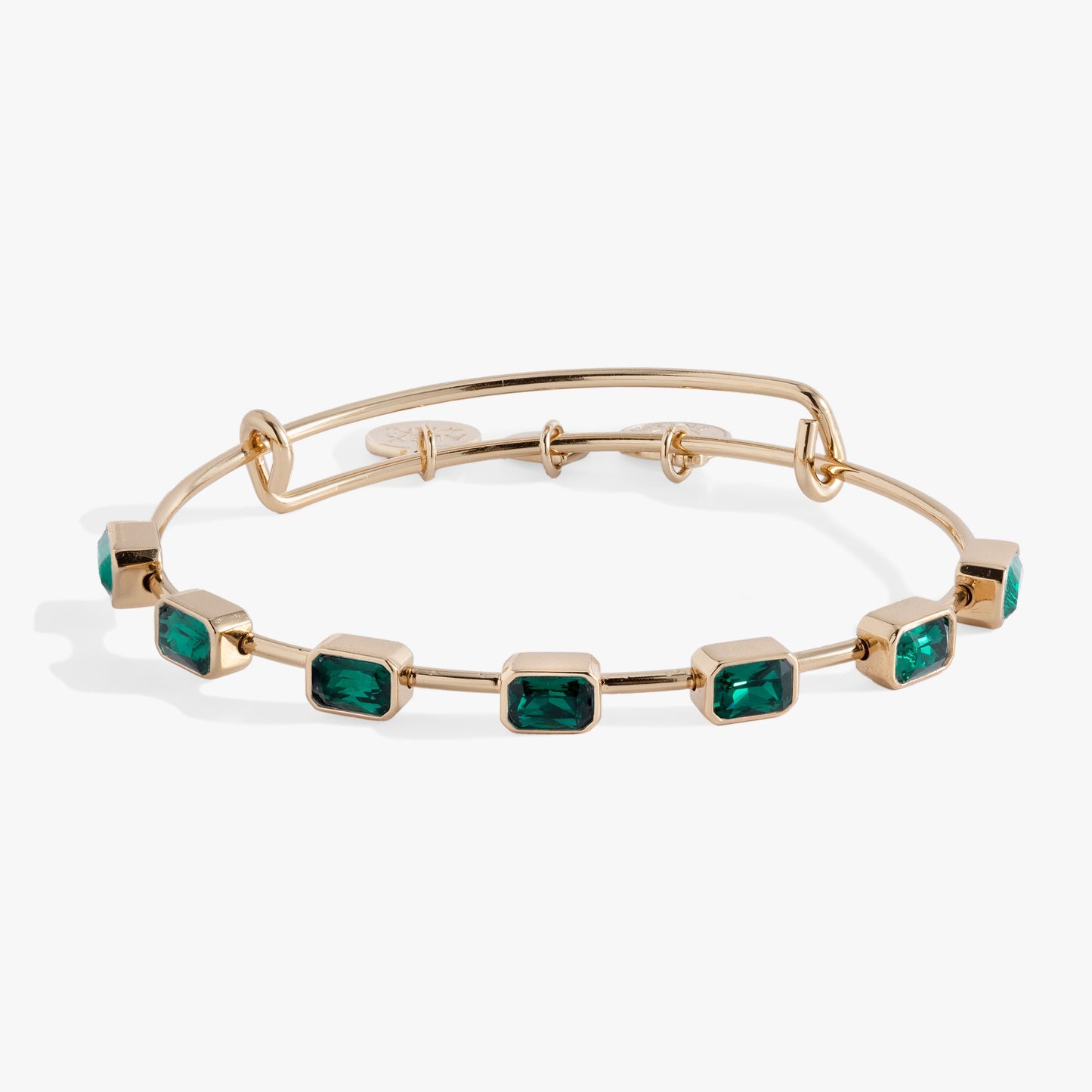 May Birthstone Emerald Cut Bangle ALEX AND ANI