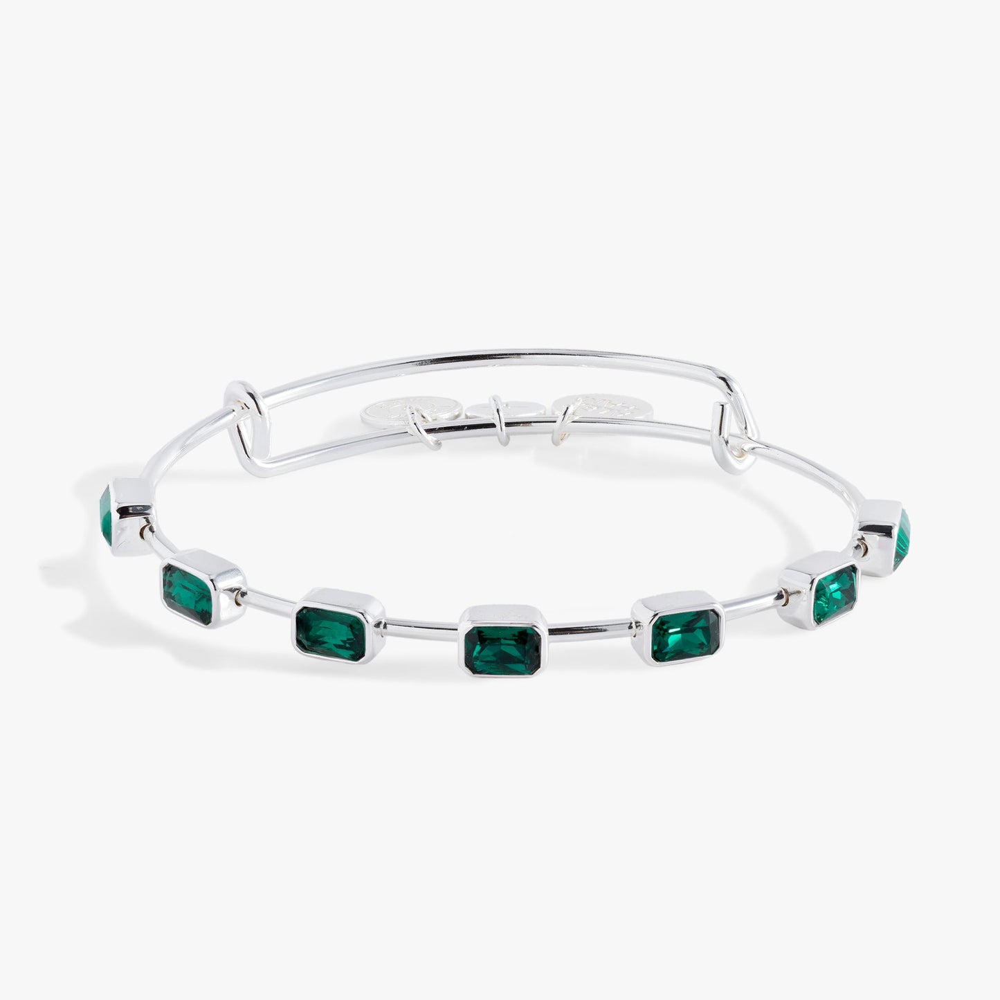 May Birthstone Emerald Cut Bangle ALEX AND ANI