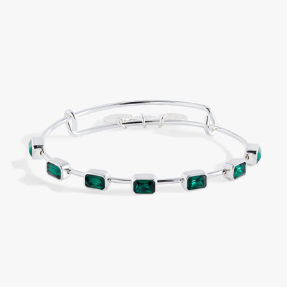 May Birthstone Emerald Cut Bangle ALEX AND ANI