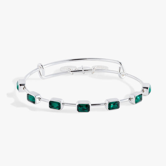 May Birthstone Emerald Cut Bangle ALEX AND ANI