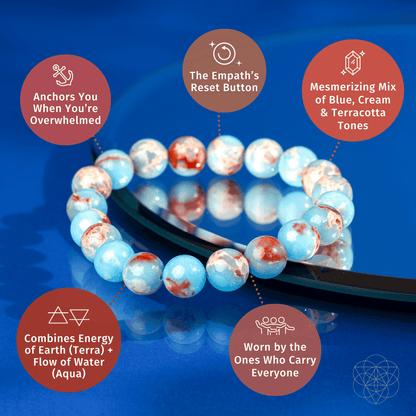 Empath’s Shield - Aqua Terra Jasper Bracelet Conscious Items